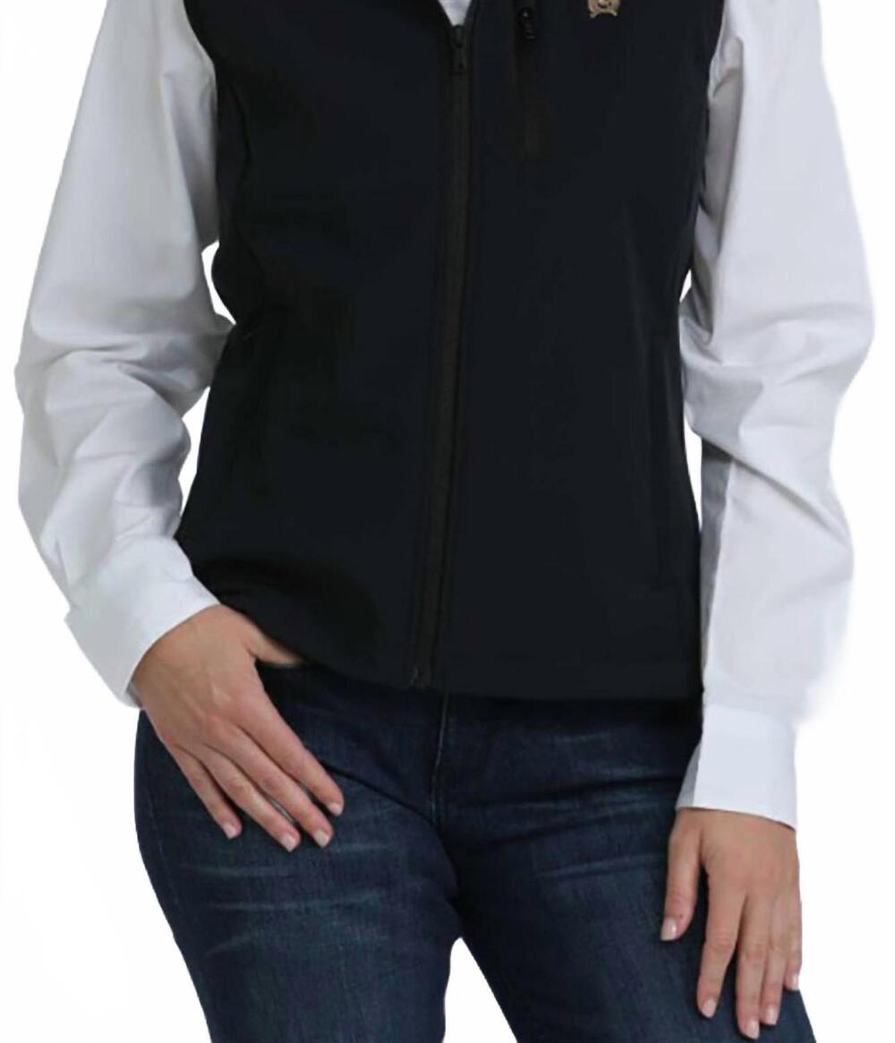 NEW CINCH women's windproof bonded vest in black